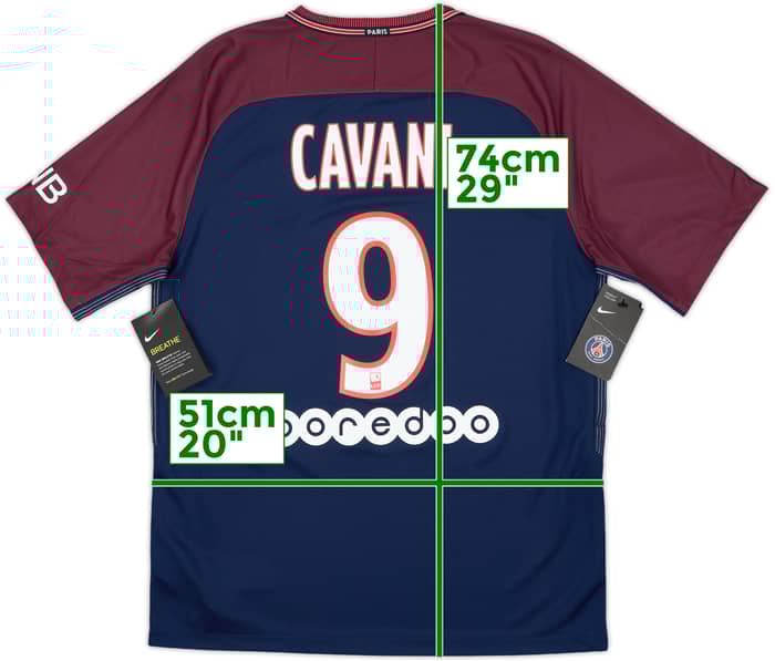 2017-18 Paris Saint-Germain Home Shirt Cavani #9 (M)