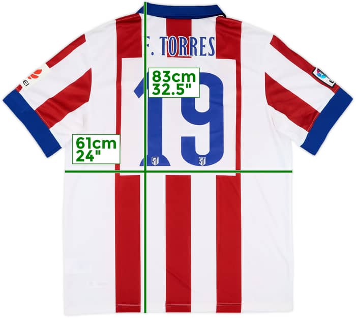 2014-15 Atletico Madrid Home Shirt F. Torres #19 (XL)