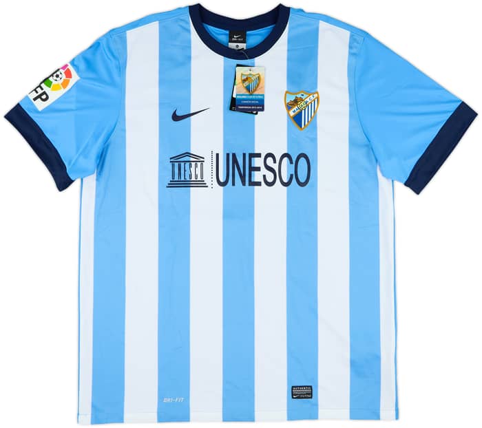 2013-14 Malaga Home Shirt Santa Cruz #9 (XL)