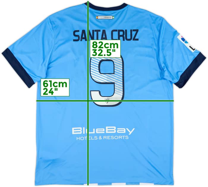 2013-14 Malaga Home Shirt Santa Cruz #9 (XL)