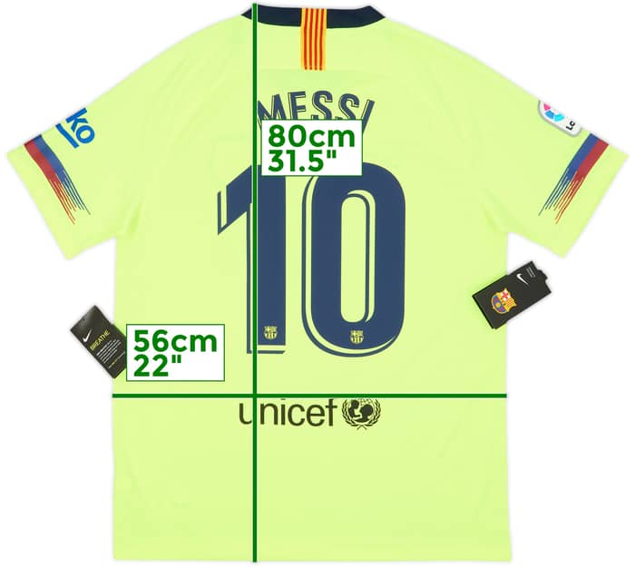2018-19 Barcelona Away Shirt Messi #10 (L)