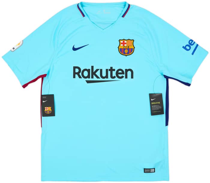 2017-18 Barcelona Away Shirt Suarez #9 (L)