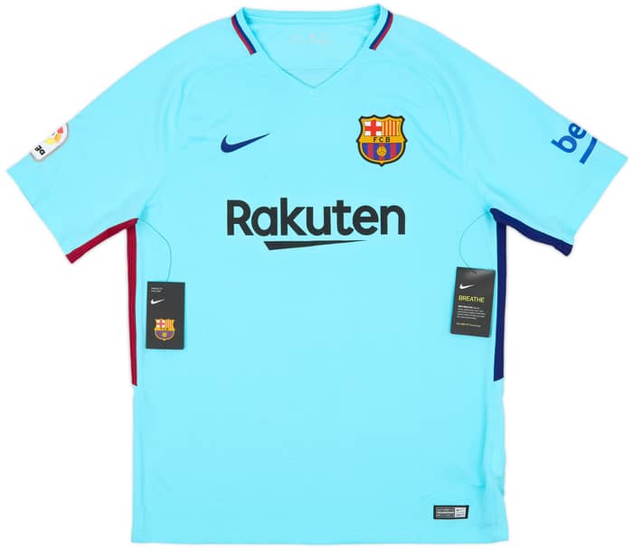 2017-18 Barcelona Away Shirt Pique #3 (L)