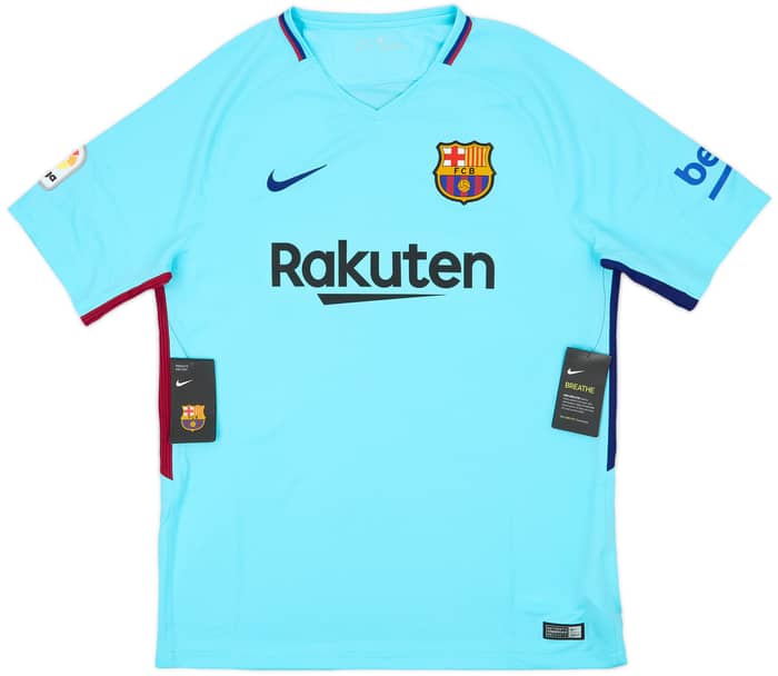 2017-18 Barcelona Away Shirt Suarez #9 (L)