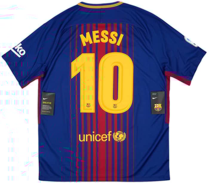 2017-18 Barcelona Home Shirt Messi #10 (L)