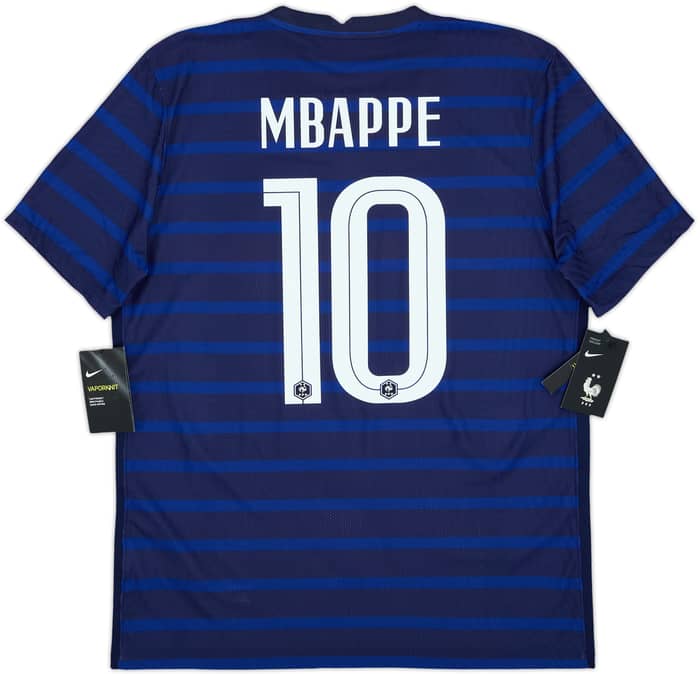 2020-21 France Authentic Home Shirt Mbappe #10 (L)