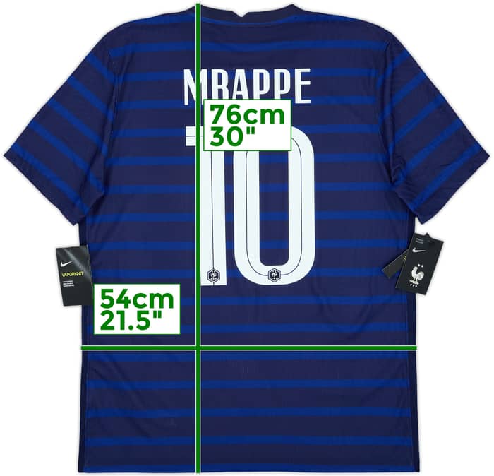 2020-21 France Authentic Home Shirt Mbappe #10 (L)