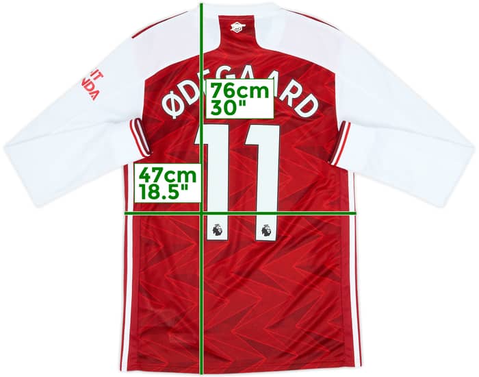 2020-21 Arsenal Home L/S Shirt Odegaard #11 (S)