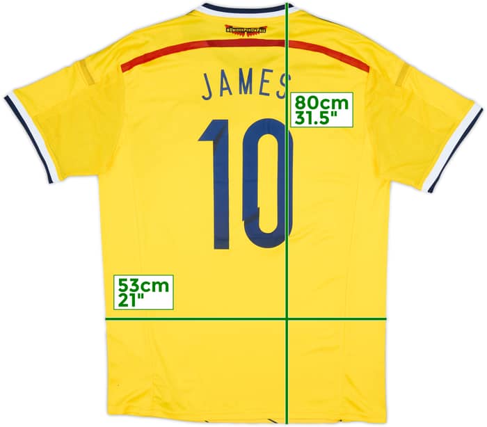 2014-15 Colombia Home Shirt James #10 (XL)