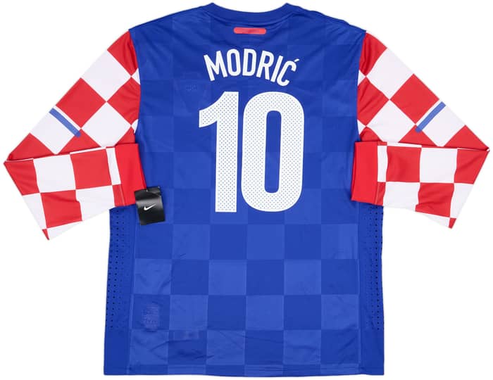 2010-12 Croatia Player Issue Away L/S Shirt Modric #10 (XXL)