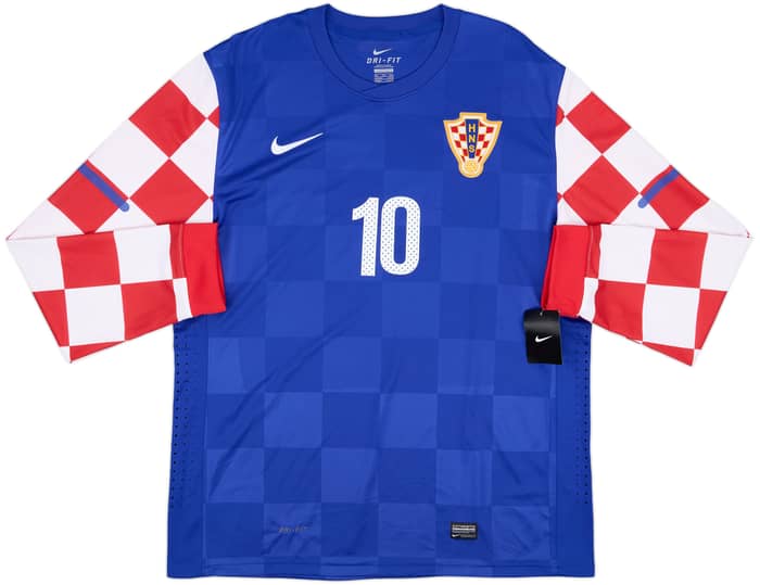 2010-12 Croatia Player Issue Away L/S Shirt Modric #10 (XXL)