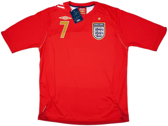 2006-08 England Away Shirt Beckham #7 (L)