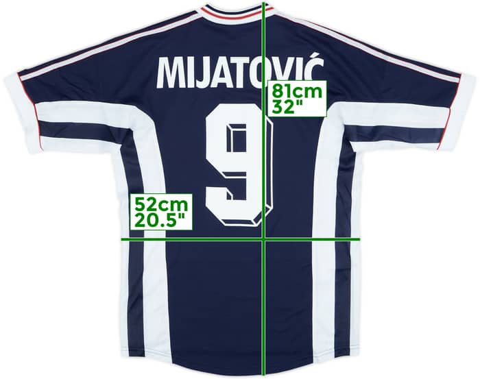 1998-99 Yugoslavia Home Shirt Mijatovic #9 (S)
