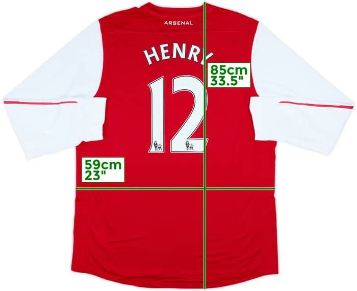 2011-12 Arsenal Player Issue Home L/S Shirt Henry #12 (XXL)