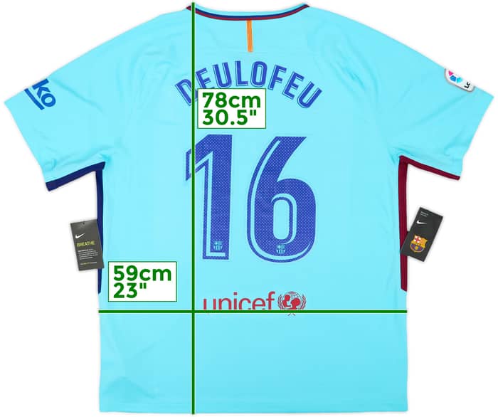 2017-18 Barcelona Away Shirt Deulofeu #16 (XL)