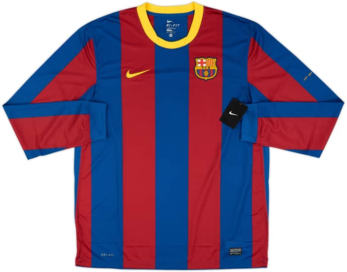 2010-11 Barcelona Player Issue Home L/S Shirt Messi #10 (XL)