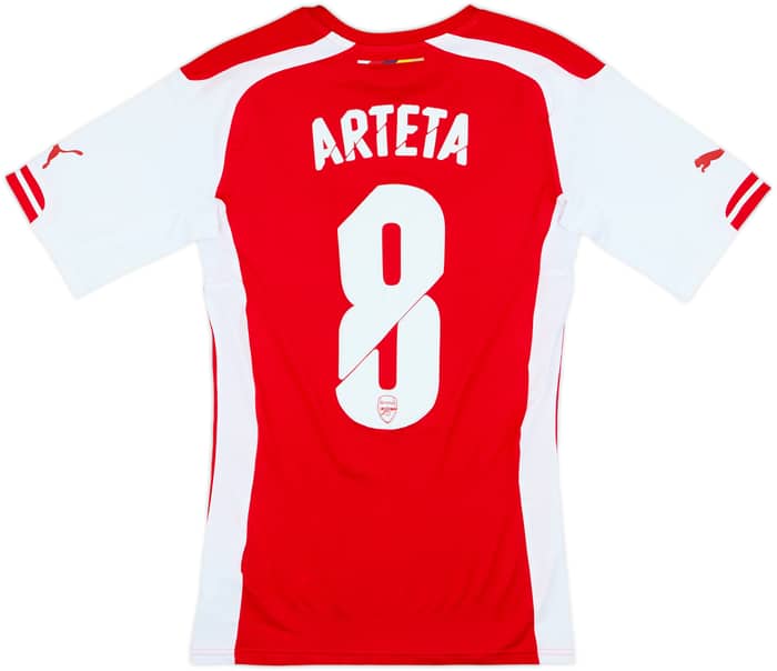 2014-15 Arsenal Player Issue (ACTV Fit) Home Shirt Arteta #8 (M)