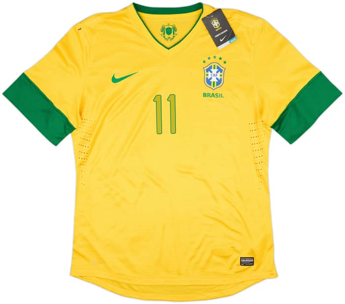 2012-13 Brazil Authentic Home Shirt Neymar #11 (XL)