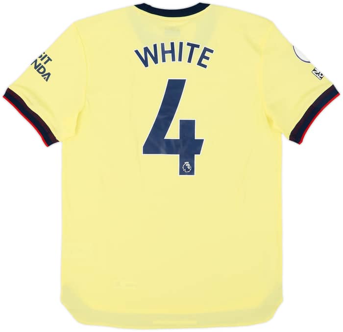 2021-22 Arsenal Authentic Away Shirt White #4 (M)