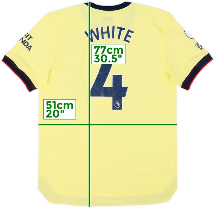 2021-22 Arsenal Authentic Away Shirt White #4 (M)