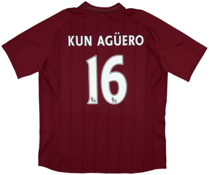 2012-13 Manchester City Away Shirt Kun Aguero #16 (XL)