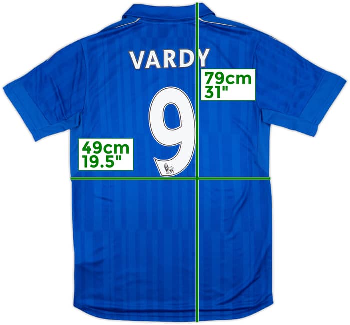 2016-17 Leicester Home Shirt Vardy #9 (M)