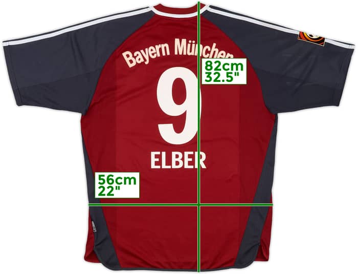 2001-02 Bayern Munich Home Shirt Elber #9 (L)