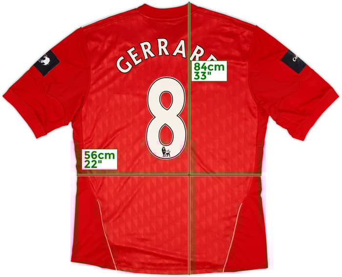 2010-12 Liverpool Home Shirt Gerrard #8 (XL)