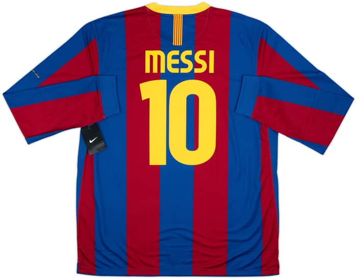 2010-11 Barcelona Player Issue Home L/S Shirt Messi #10 (XL)