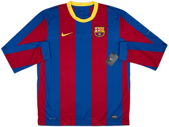 2010-11 Barcelona Player Issue Home L/S Shirt Messi #10 (XL)