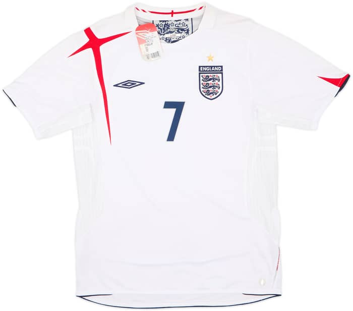 2005-07 England Home Shirt Beckham #7 (M)