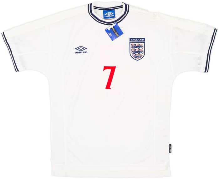 1999-01 England Home Shirt Beckham #7 (L)