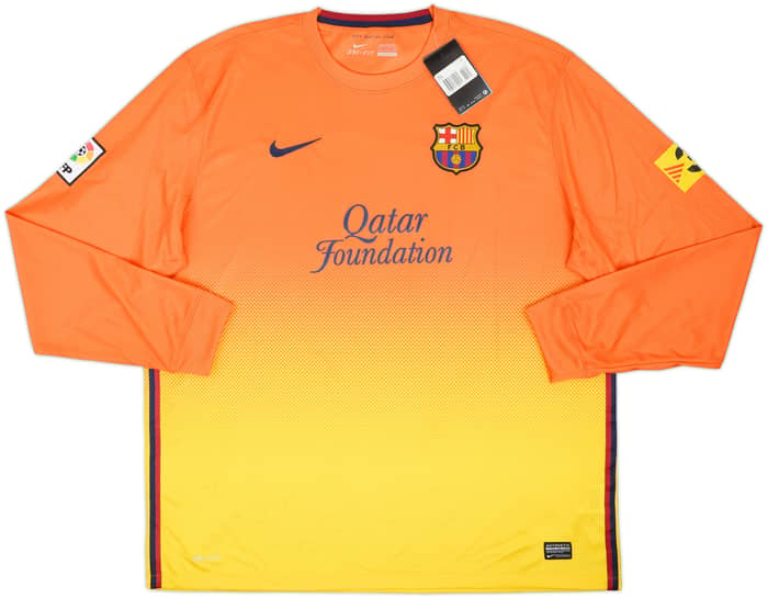 2012-13 Barcelona Away L/S Shirt Messi #10 (XXL)