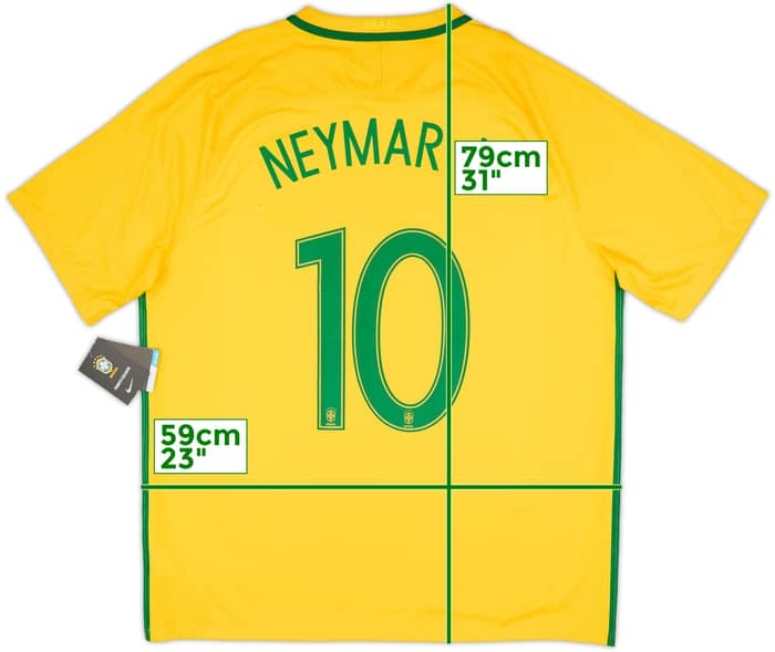 2016-17 Brazil Home Shirt Neymar Jr #10 (XL)