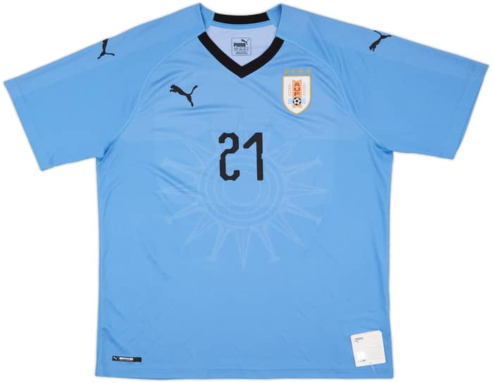 2018-19 Uruguay Home Shirt E.Cavani #21 - 9/10 - (XL)