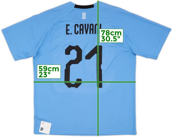 2018-19 Uruguay Home Shirt E.Cavani #21 - 9/10 - (XL)