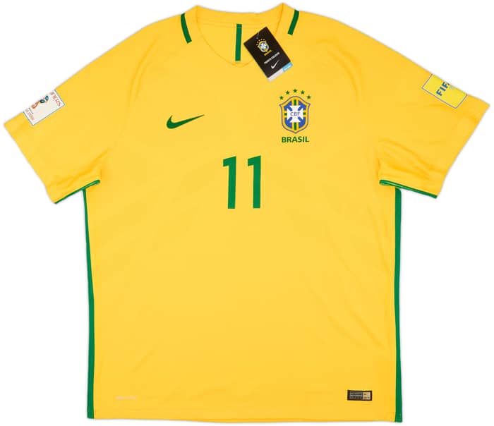 2016-17 Brazil Authentic Home Shirt P.Coutinho #11 (XXL)