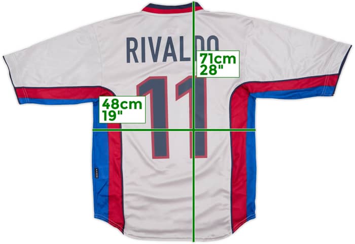 1998-01 Barcelona Away Shirt Rivaldo #11 (S)