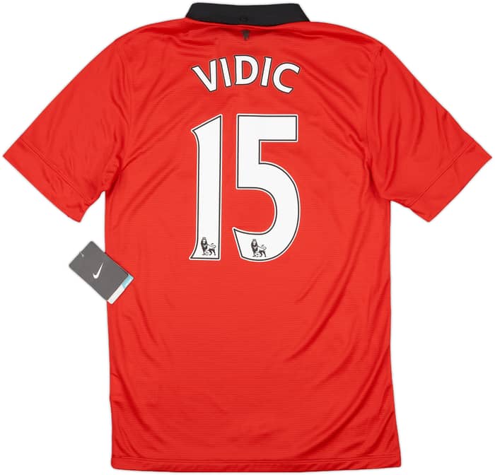 2013-14 Manchester United Home Shirt Vidic #15 (S)