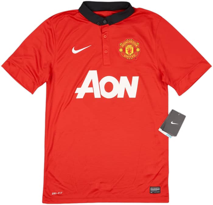 2013-14 Manchester United Home Shirt Vidic #15 (S)