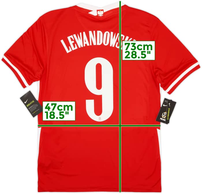 2020-21 Poland Away Shirt Lewandowski #9 (S)