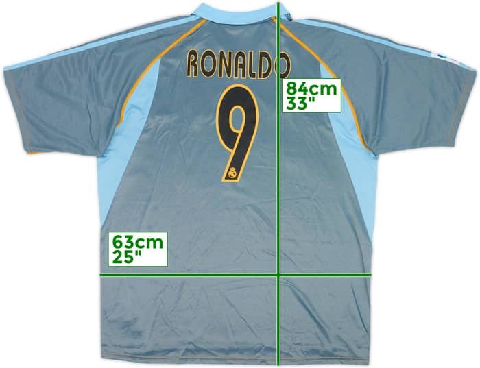 2003-04 Real Madrid Tercera Camiseta Ronaldo #9 (XL)