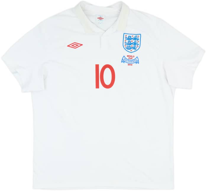 2009-10 England Home Shirt Rooney #10 - 6/10 - (XXL)