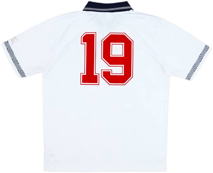 2000s England 1990 Umbro Retro Home Shirt #19 - 9/10 - (L)