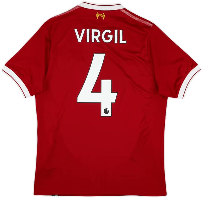 2017-18 Liverpool 125 Years Home Shirt Virgil #4 - 6/10 - (S)