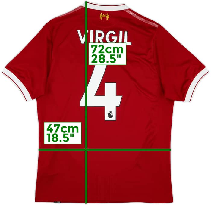 2017-18 Liverpool 125 Years Home Shirt Virgil #4 - 6/10 - (S)