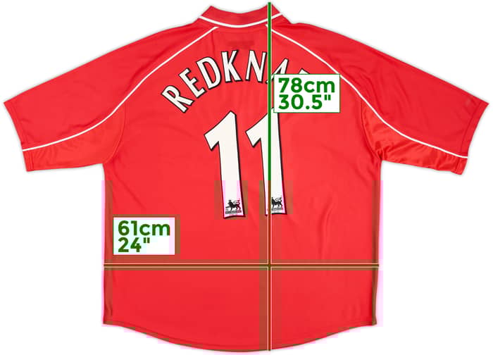 2000-02 Liverpool Home Shirt Redknapp #11 - 8/10 - (XXL)