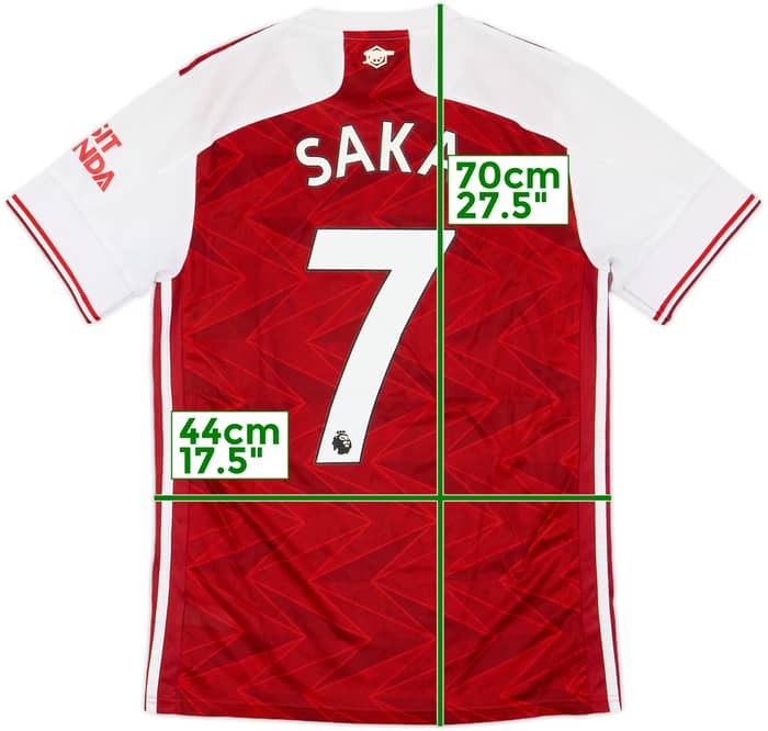 2020-21 Arsenal Home Shirt Saka #7 - 5/10 - (S)