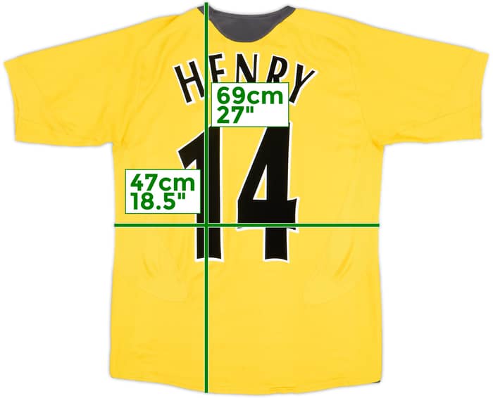2005-06 Arsenal Away Shirt Henry #14 - 8/10 - (XL.Boys)