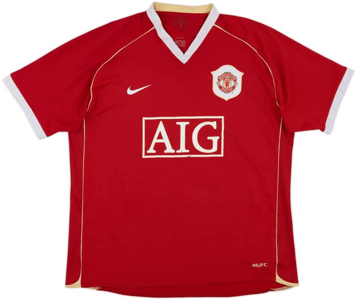 2006-07 Manchester United Home Shirt Solskjaer #20 - 7/10 - (XL)